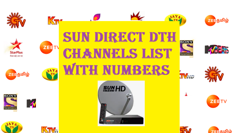 Sun Direct DTH Channels List with Numbers 2023